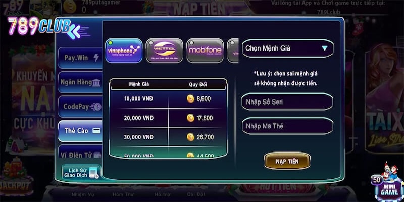 Nạp Tiền 789club